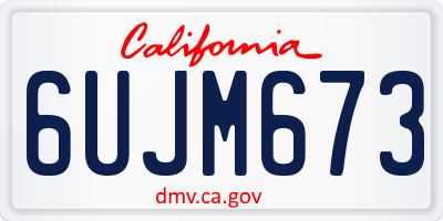 CA license plate 6UJM673