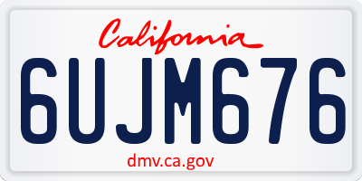 CA license plate 6UJM676