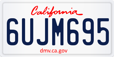 CA license plate 6UJM695
