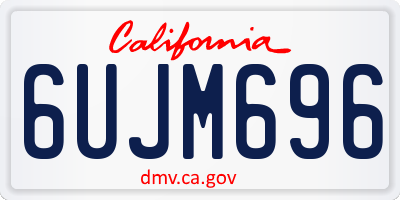 CA license plate 6UJM696
