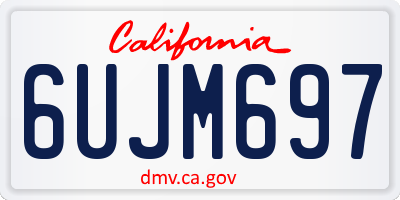 CA license plate 6UJM697