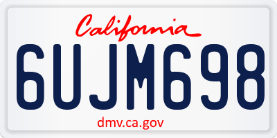 CA license plate 6UJM698