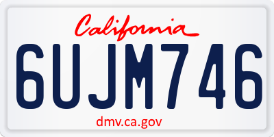 CA license plate 6UJM746