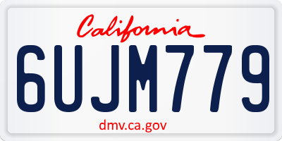 CA license plate 6UJM779