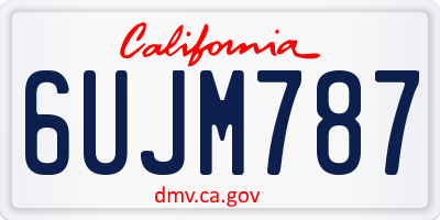 CA license plate 6UJM787