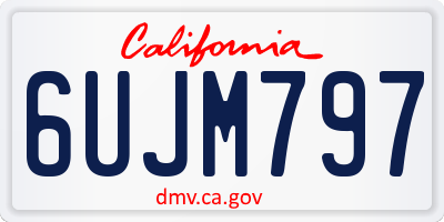 CA license plate 6UJM797