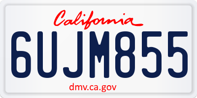 CA license plate 6UJM855