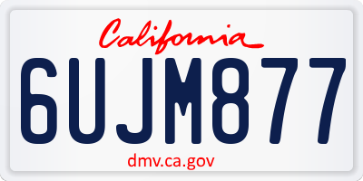 CA license plate 6UJM877
