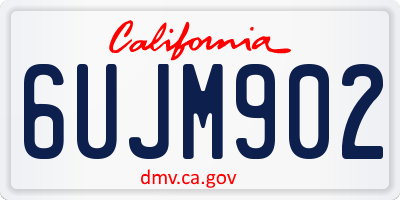 CA license plate 6UJM902