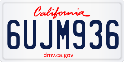 CA license plate 6UJM936