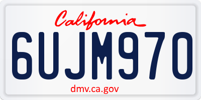 CA license plate 6UJM970