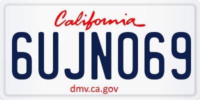 CA license plate 6UJN069