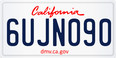 CA license plate 6UJN090