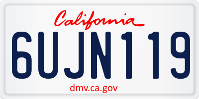 CA license plate 6UJN119