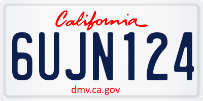 CA license plate 6UJN124