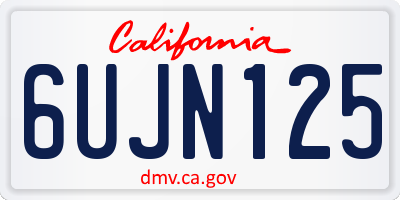 CA license plate 6UJN125