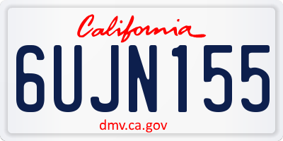 CA license plate 6UJN155