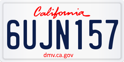 CA license plate 6UJN157