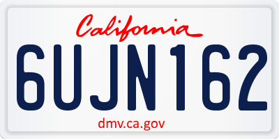 CA license plate 6UJN162