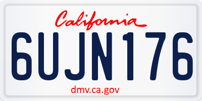 CA license plate 6UJN176