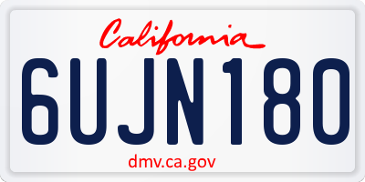 CA license plate 6UJN180