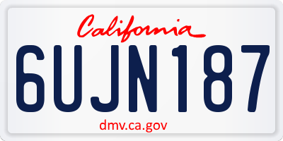 CA license plate 6UJN187