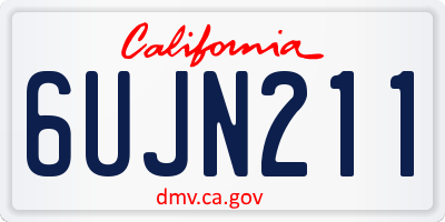 CA license plate 6UJN211