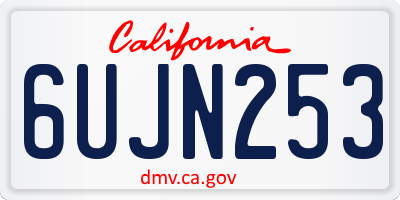CA license plate 6UJN253