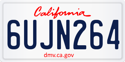 CA license plate 6UJN264