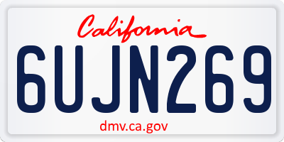 CA license plate 6UJN269