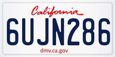 CA license plate 6UJN286