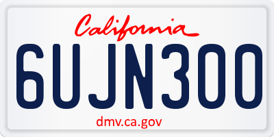 CA license plate 6UJN300