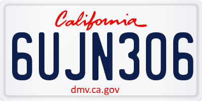 CA license plate 6UJN306