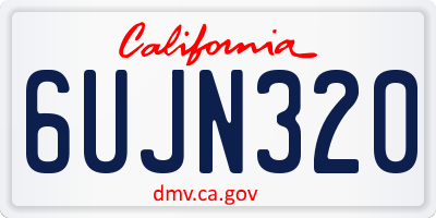 CA license plate 6UJN320
