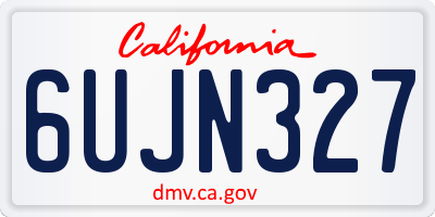 CA license plate 6UJN327