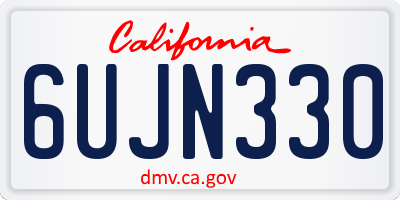 CA license plate 6UJN330