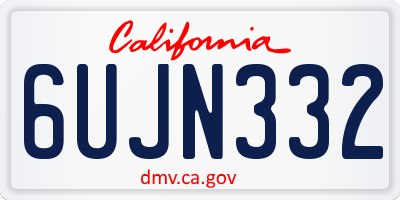 CA license plate 6UJN332