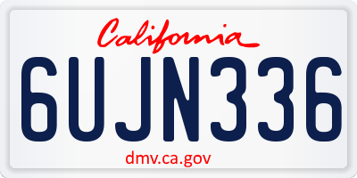 CA license plate 6UJN336