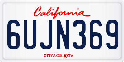 CA license plate 6UJN369