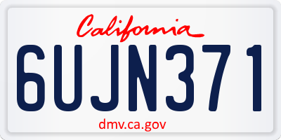 CA license plate 6UJN371