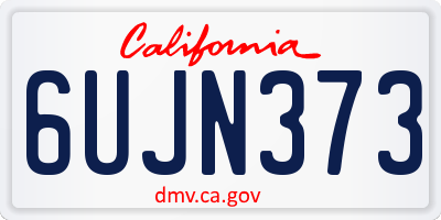 CA license plate 6UJN373