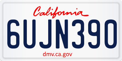 CA license plate 6UJN390