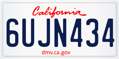 CA license plate 6UJN434