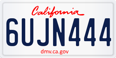 CA license plate 6UJN444