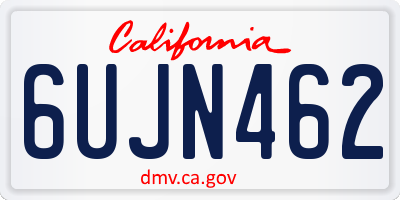 CA license plate 6UJN462