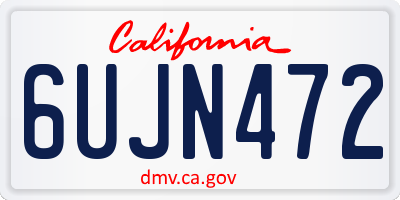 CA license plate 6UJN472