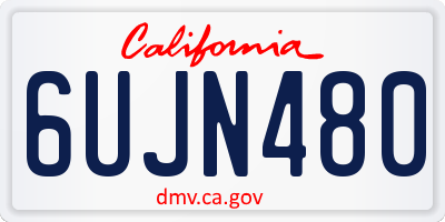 CA license plate 6UJN480