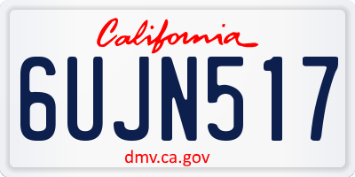 CA license plate 6UJN517
