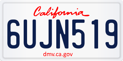 CA license plate 6UJN519