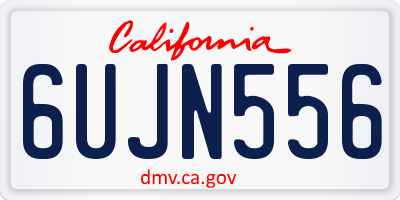 CA license plate 6UJN556
